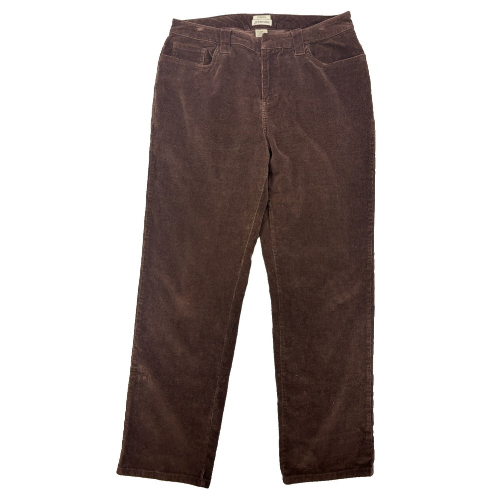 Vtg St. John's Bay Women's 12P Brown‎ Corduroy Pants Straight Hipster Y2K Hippie
